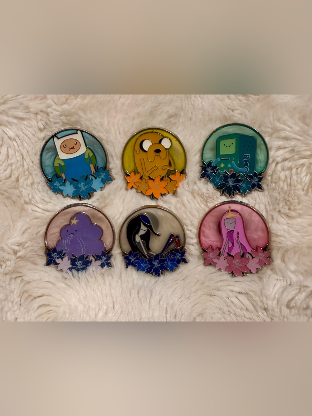 Full set Adventure Time Character Floral Blind Box Enamel Pin Hot Topic